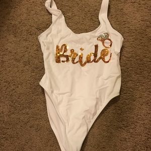 Bride one piece swimsuit